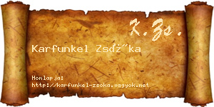 Karfunkel Zsóka névjegykártya